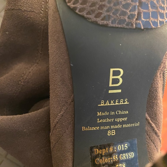 Bakers Lila Tan/brownish Suede Over The Knee Boots